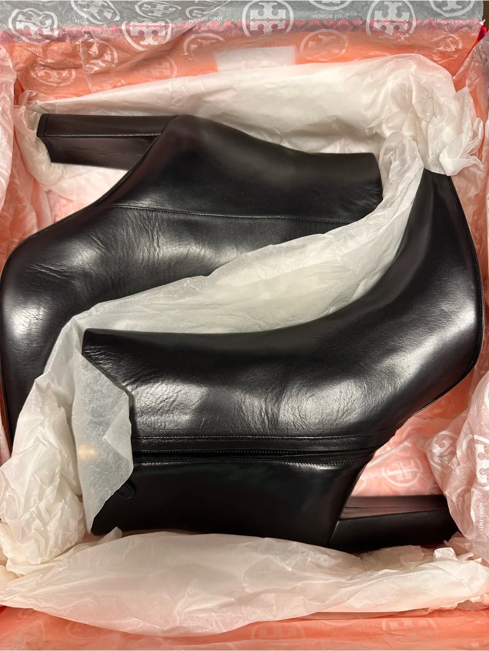 Tory Burch Penelope 90mm Bootie Perfect Black Calf Leather Women's Size 11 NEW